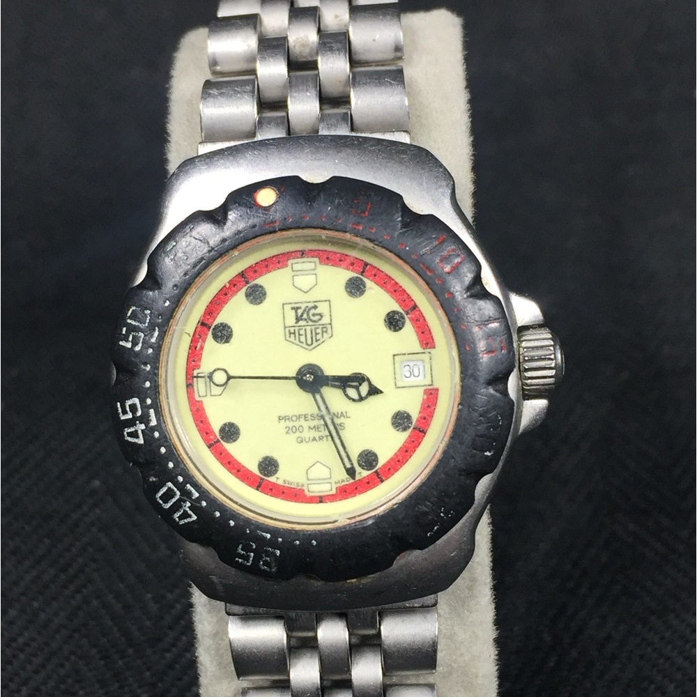 VTG Tag Heuer F1 PROFESSIONAL 200 M 1990's Cream 29mm Quartz Ladies Watch WA1411